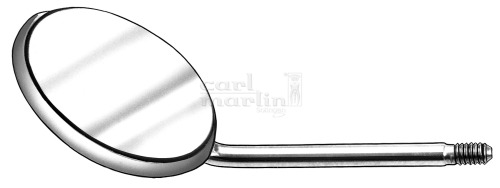 Mundspiegel Rhodium plan Ø 22mm 478/4